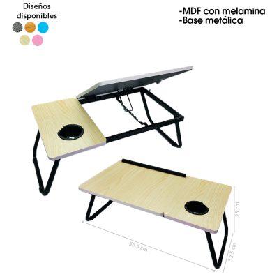 MESA P/COMPUTADORA  INCLINABLE C/PORTA VASO VARIOS COLORES 0031-3