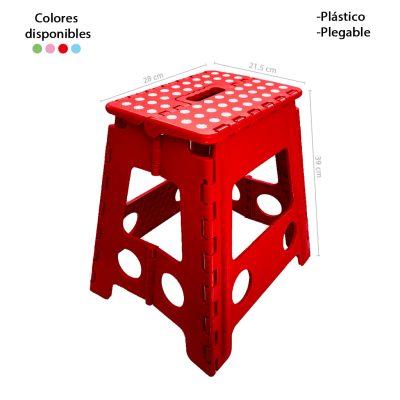 BANCO PLEGABLE PLASTICO 28X22X39CM 6283-4