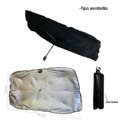 TAPASOL TIPO SOMBRILLA NEGRO GRANDE 140X79CM 5677-7