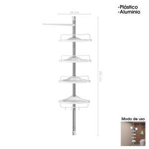 ORGANIZADOR PLASTICO P/ DUCHA 2540MM-3200MM 16 KG 4152-5