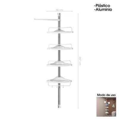 ORGANIZADOR PLASTICO P/ DUCHA 2540MM-3200MM 16 KG 4152-5