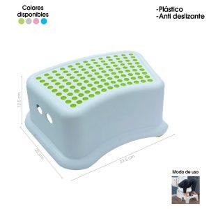 ESCALON PLASTICO MULTIUSOS VARIOS COLORES 30X18X12CM 4169-12