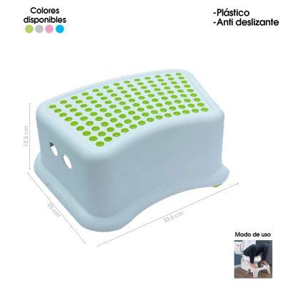 ESCALON PLASTICO MULTIUSOS VARIOS COLORES 30X18X12CM 4169-12