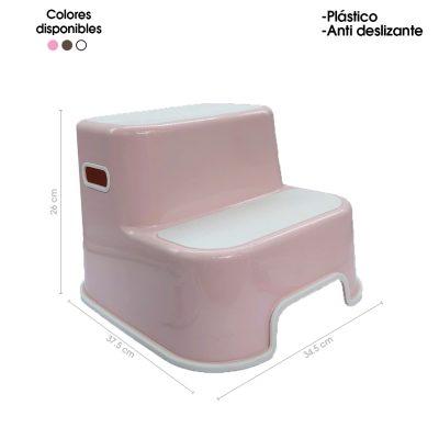 ESCALON PLASTICO DOS NIVELES MULTIUSO VARIOS COLORES 26X17X25CM 4169-14