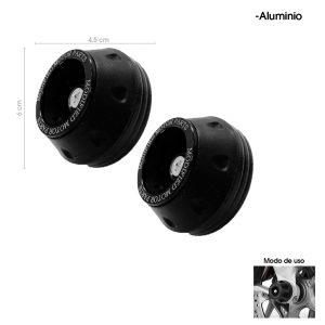 PROTECTOR DE EJE P/MOTO ALUMINIO/PLASTICO NEGRO 0126