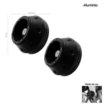 PROTECTOR DE EJE P/MOTO ALUMINIO/PLASTICO NEGRO 0126