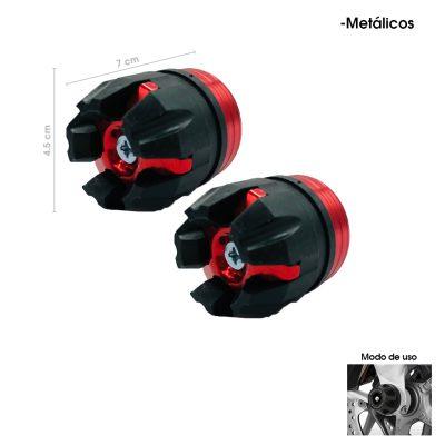 PROTECTOR DE EJE P/MOTO ALUMINIO/PLASTICO ROJO 5669-52