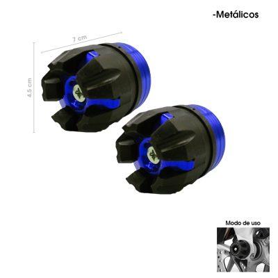 PROTECTOR DE EJE P/MOTO ALUMINIO/PLASTICO AZUL 5669-52