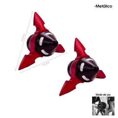 PROTECTOR DE EJE P/MOTO ESTRELLA ALUMINIO ROJO 5669-54