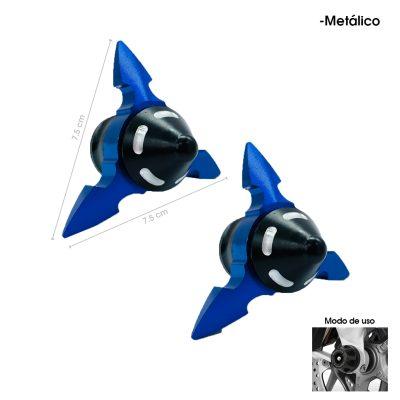 PROTECTOR DE EJE P/MOTO ESTRELLA ALUMINIO AZUL 5669-54