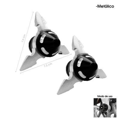 PROTECTOR DE EJE P/MOTO ESTRELLA ALUMINIO SILVER 5669-54