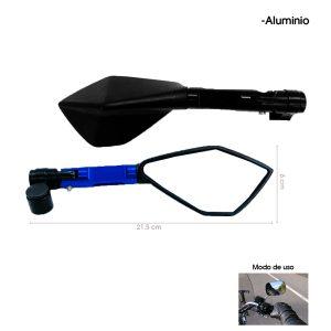 RETROVISORES P/MOTO ALUMINIO 2 PCS AZUL 5669-AA