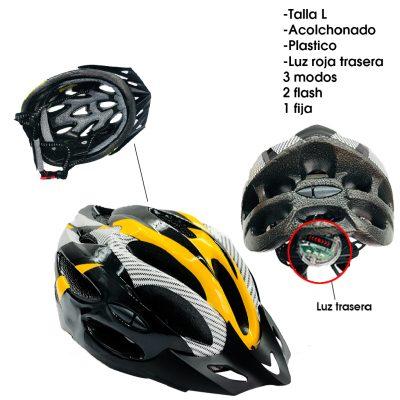 CASCO P/BICICLETA ADULTO AMARILLO CON CARBON  410-2