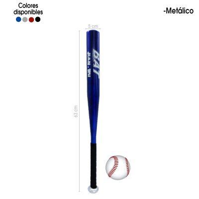 BATE DE BASEBALL METALICO 25 PLG C/ BOLA VARIOS COLORES 3H-Y17457