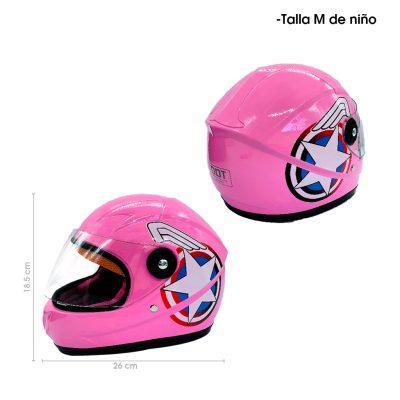 CASCO P/MOTO INFANTIL ROSADO