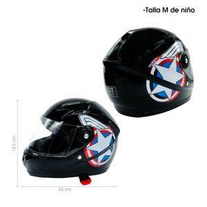 CASCO P/MOTO INFANTIL NEGRO
