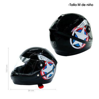 CASCO P/MOTO INFANTIL NEGRO
