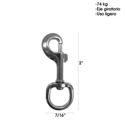 MOSQUETON NIQUELADO 2 PLG 63 KG FIERO 44029
