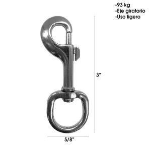 MOSQUETON NIQUELADO 3 PLG 93 KG FIERO 44031