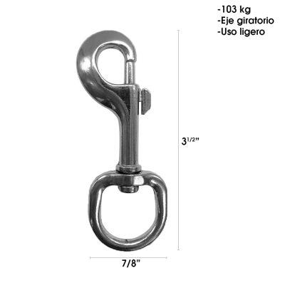 MOSQUETON NIQUELADO 3 1/2 PLG 103 KG FIERO 44032