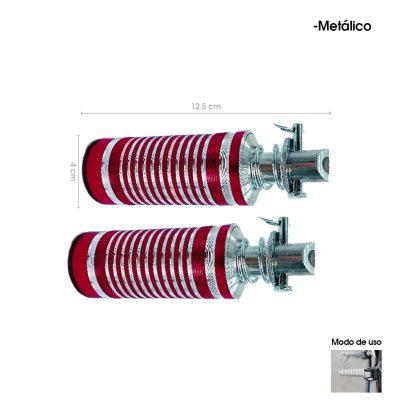 TACOS P/MOTO ALUMINIO ROJO 5669-25