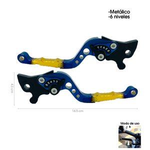MANECILLA P/MOTO ALUMINIO AZUL/DORADO 2 PCS 5669-41