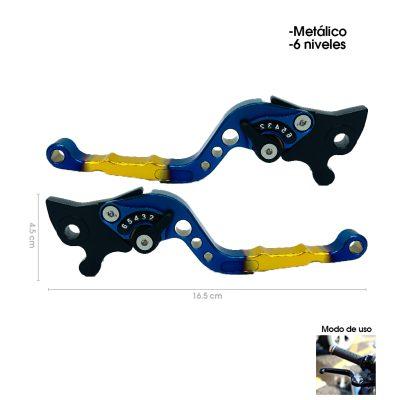 MANECILLA P/MOTO ALUMINIO AZUL/DORADO 2 PCS 5669-41