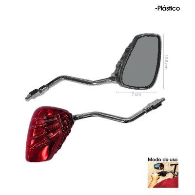 RETROVISORES P/MOTO 2 PCS ROJO 5669-43
