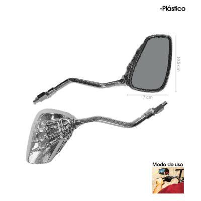 RETROVISORES P/MOTO 2 PCS SILVER 5669-43