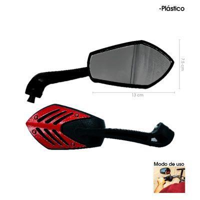 RETROVISORES P/MOTO ROJO 2 PCS 5669-56