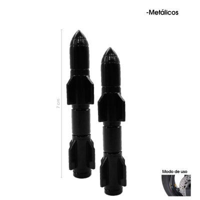 TAPONES P/VALVULA MISSIL 2 PCS NEGRO JW1312