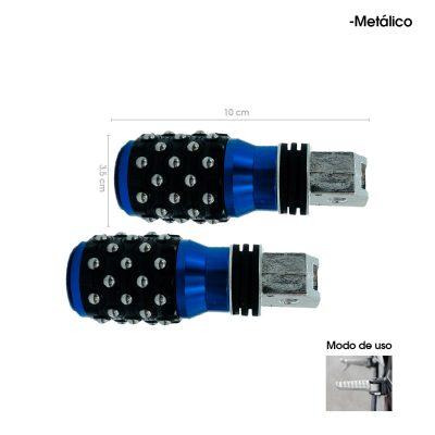 TACOS P/MOTO ALUMINIO AZUL/NEGRO JW1143
