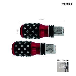 TACOS P/MOTO ALUMINIO ROJO/NEGRO JW1143