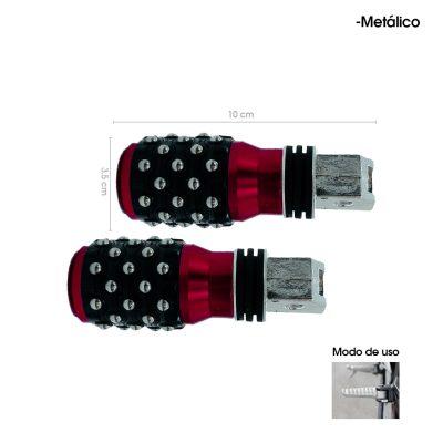 TACOS P/MOTO ALUMINIO ROJO/NEGRO JW1143