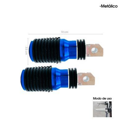 TACOS P/MOTO ALUMINIO AZUL/NEGRO JW1142