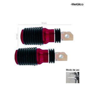 TACOS P/MOTO ALUMINIO ROJO/NEGRO JW1142