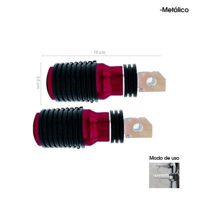 TACOS P/MOTO ALUMINIO ROJO/NEGRO JW1142