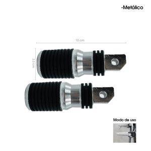 TACOS P/MOTO ALUMINIO SILVER/NEGRO JW1142