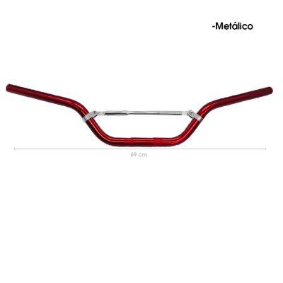 TIMON P/MOTO ROJO C/BARRA ESTABILIZADORA 680MM JW1682