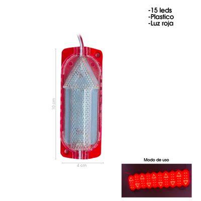 MODULO LED ROJO FLECHA LED15DA  FIJO 104X38MM