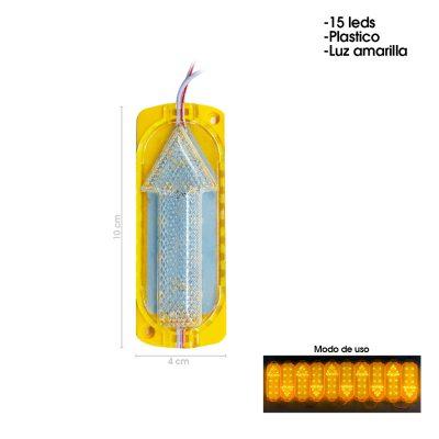 MODULO LED AMARILLO FLECHA LED15DA FIJO 104X38MM
