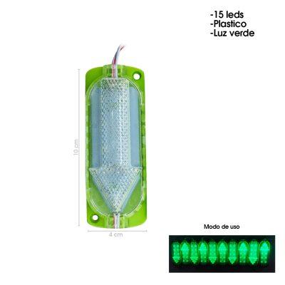 MODULO LED VERDE FLECHA LED15DA  FIJO 104X38MM