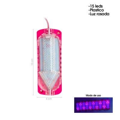 MODULO LED ROSADO FLECHA LED15DA  FIJO 104X38MM