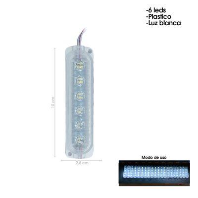 MODULO 6 LED WHITE COLD 104X25MM LED6DB