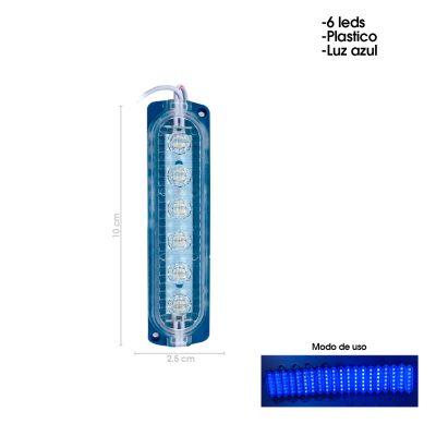 MODULO 6 LED AZUL 104X25MM LED6DAZ