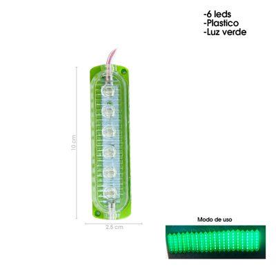 MODULO 6 LED VERDE 104X25MM LED6DV