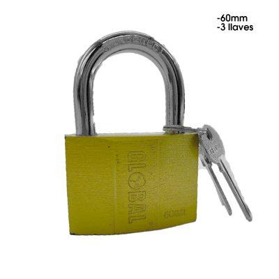 CANDADO 60MM  GLOBAL HIERRO DORADO