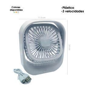 VENTILADOR USB 4 PLG C/BATERIA RECARGABLE A6088