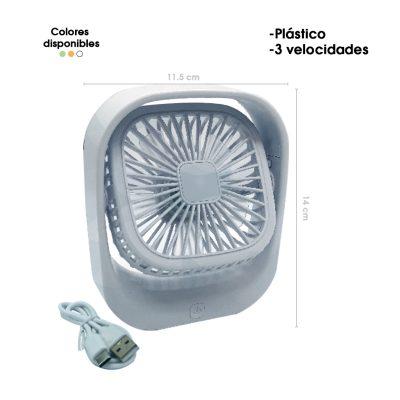VENTILADOR USB 4 PLG C/BATERIA RECARGABLE A6088