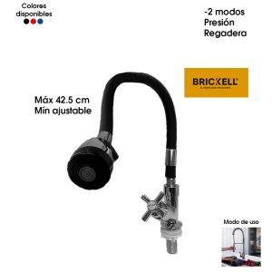 LLAVE DE LAVAPLATOS 1/2 SENCILLA PARED CUELLO FORRADO FLEXIBLE BK RD BL